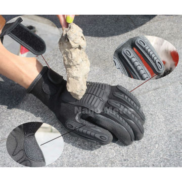 NMSAFETY guantes de trabajo mecánico calibre 13 antideslizantes guantes de seguridad anti-impacto